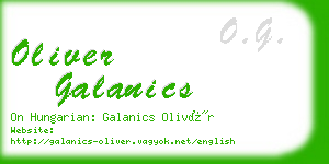 oliver galanics business card